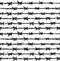 Barbed wire. Vector drawing Royalty Free Stock Photo