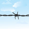 Barbed wire. Vector