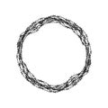Barbed wire wreath vector icon Royalty Free Stock Photo