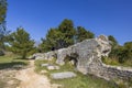 Barbegal aqueduct (Aqueduc Romain de Barbegal) near Arles, Fontvieille, Provence, France Royalty Free Stock Photo