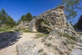 Barbegal aqueduct (Aqueduc Romain de Barbegal) near Arles, Fontvieille, Provence, France Royalty Free Stock Photo