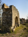 Barbegal aqueduct and mills near Arles on a sunny day in spring Royalty Free Stock Photo