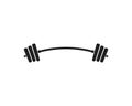 Barbel, Dumbbell Gym Icon Logo template