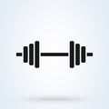 Barbel, Dumbbell Gym. Simple vector modern icon design illustration
