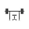 Barbell vector icon