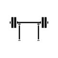 Barbell vector icon