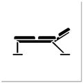 Barbell bench glyph icon Royalty Free Stock Photo