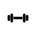 Barbell black glyph icon Royalty Free Stock Photo