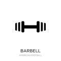 barbell icon in trendy design style. barbell icon isolated on white background. barbell vector icon simple and modern flat symbol Royalty Free Stock Photo