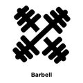 Barbell icon vector isolated on white background, logo concept o Royalty Free Stock Photo