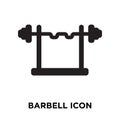 Barbell icon vector isolated on white background, logo concept o Royalty Free Stock Photo