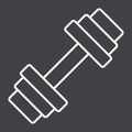 Barbell line icon, fitness and sport, dumbbell Royalty Free Stock Photo