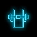 Barbell stand icon neon vector Royalty Free Stock Photo