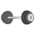 Barbell vector illustration isolated on a white background in EPS10 Royalty Free Stock Photo