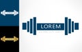 Barbell vector logo Royalty Free Stock Photo