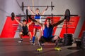 Barbell weight lifting group workout exercise gym Royalty Free Stock Photo