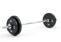 Barbell with weight plates ready for strength training Royalty Free Stock Photo