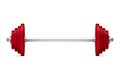 Barbell on white background. Isolated 3D illustration Royalty Free Stock Photo