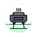 Barbeque, Celebration, Festivity, Holiday Abstract Flat Color Icon Template