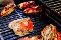Barbeque chicken on the grill Royalty Free Stock Photo
