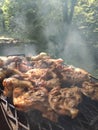 Barbeque - cooking of meat. Royalty Free Stock Photo