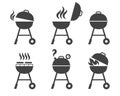 Barbeque grill icons Royalty Free Stock Photo