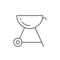 Barbeque grill line outline icon