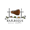 Barbeque, grill party. Logo design