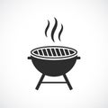 Barbeque grill vector sign