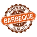 Barbeque grungy stamp on white background