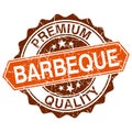 Barbeque grungy stamp on white background Royalty Free Stock Photo