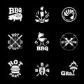 Barbeque labels set