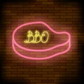 Barbeque Pub Neon Colorful Sign Royalty Free Stock Photo