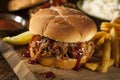 Barbeque Pulled Pork Sandwich Royalty Free Stock Photo