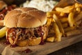 Barbeque Pulled Pork Sandwich Royalty Free Stock Photo