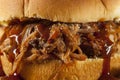 Barbeque Pulled Pork Sandwich Royalty Free Stock Photo