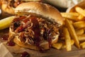 Barbeque Pulled Pork Sandwich Royalty Free Stock Photo