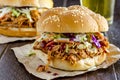 Barbeque Pulled Pork Sandwiches Royalty Free Stock Photo