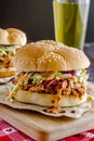 Barbeque Pulled Pork Sandwiches Royalty Free Stock Photo