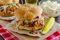 Barbeque Pulled Pork Sandwiches Royalty Free Stock Photo