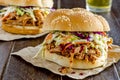 Barbeque Pulled Pork Sandwiches Royalty Free Stock Photo