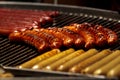 Barbeque sausage Bbq grill pork bratwurst barbecue Royalty Free Stock Photo