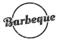 barbeque sign. barbeque round vintage stamp.