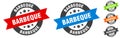 barbeque stamp. barbeque round ribbon sticker. tag
