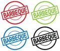 BARBEQUE text, on round simple stamp sign.