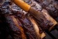 Barbequed beef ribs. Royalty Free Stock Photo