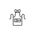 Barber apron line icon