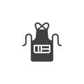 Barber apron vector icon