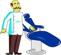 Barber with chair