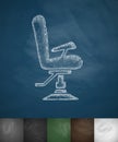 Barber chair icon